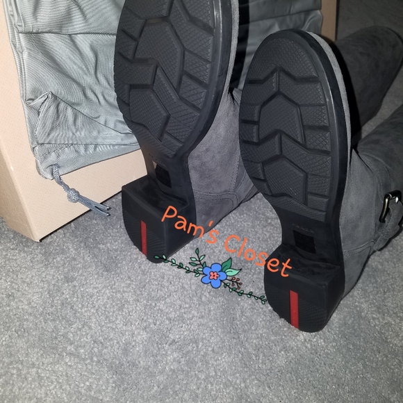 BNIB PRADA Grey suede tall boots ~ sz 38.5 - Picture 2 of 7